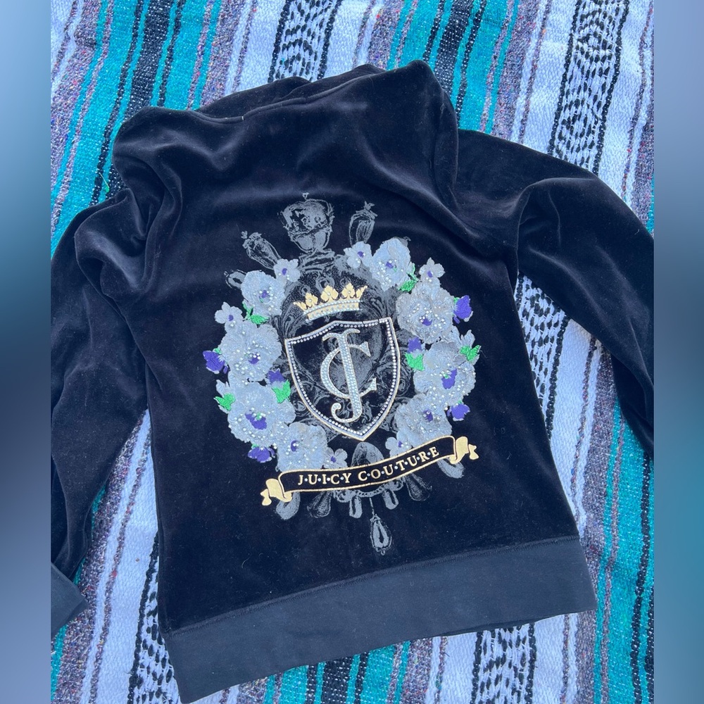Velour ‘Juicy Couture’ zip up hoodie